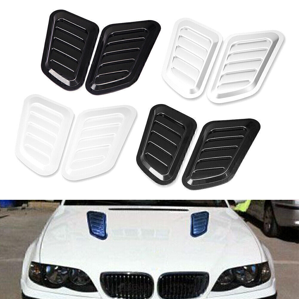 2X Auto Car Decorative Air Flow Intake Hood Scoop Vent Bonnet Cover Universal