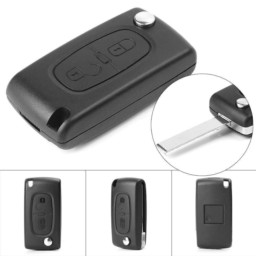 2-Button Remote for Smart Key Fob Shell Cover Case Fit for PEUGEOT 207 307S 308 407 607