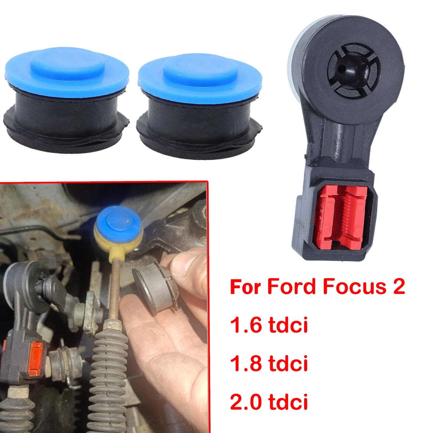 for Ford Focus 2 Gearbox Linkage Cable Bushing MT Pull Head Gear Shifter Lever