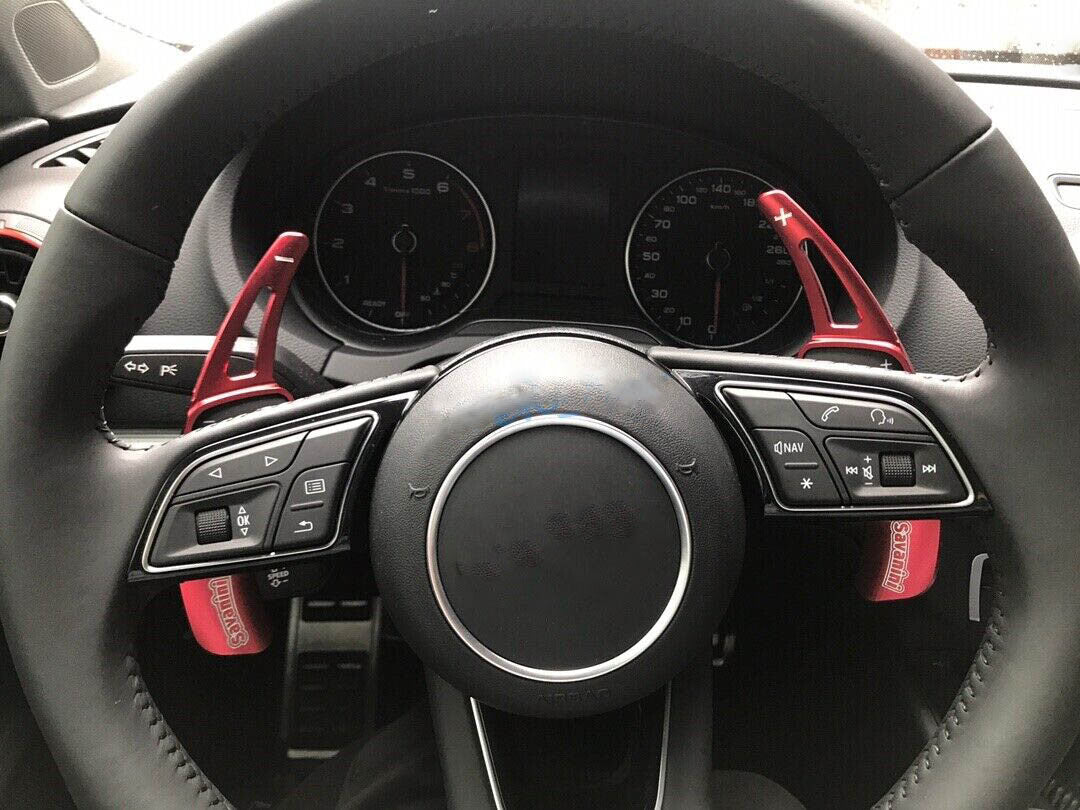 for Audi for A4 B9 A3 for A5 Q3 Q5 Q7 aluminum steering wheel paddle shifter red
