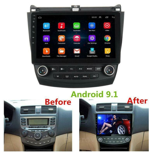 10.1 Android 9.1 Radio GPS 2GB+32GB Wifi A/C Dash Panel for Honda Accord 03-07