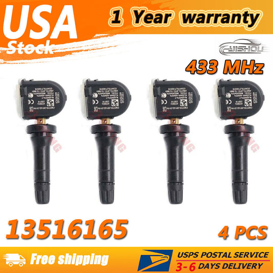 4PCS Tire Pressure Sensor TPMS For GM for CHEVY for GMC for CADILLAC for BUICK 433MHz 13516165