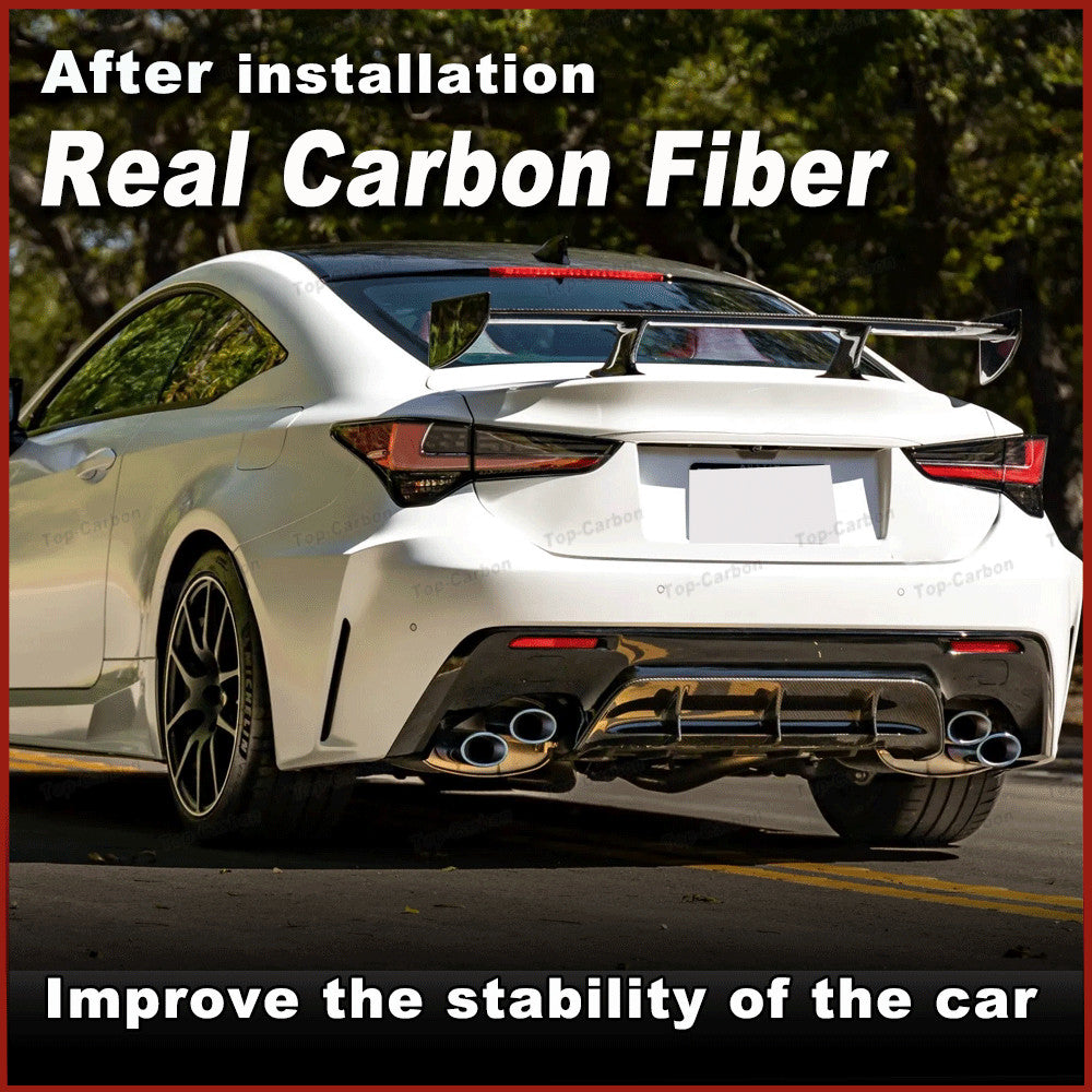 Fit for Lexus RC F Coupe 2015-2018 REAL Carbon Rear Bumper Diffuser Lip Spoiler