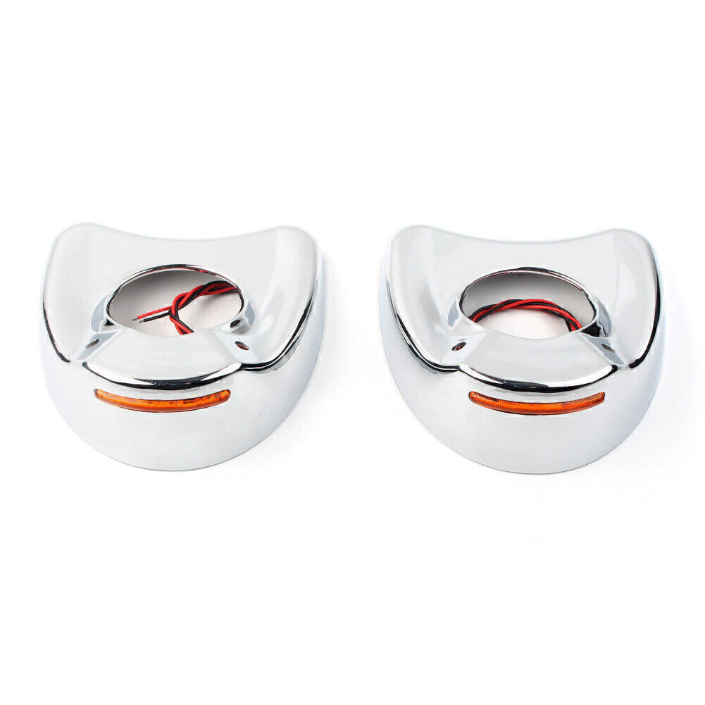 Fairing Mount Side Mirror LED Cover Shell Fit for Harley Electra Glide 96 -13 Yellow