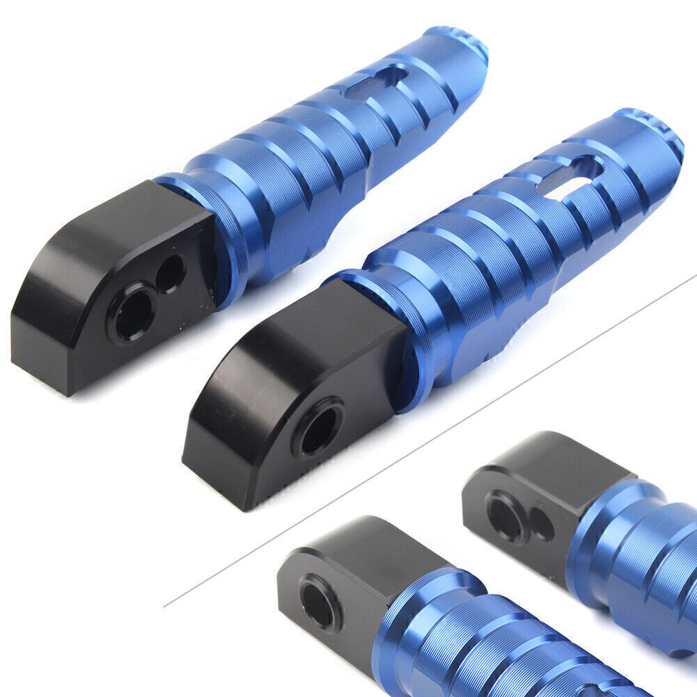 For Street Scrambler 900 T100 T120 Blue 1 Pair Rear Footrests Foot Peg