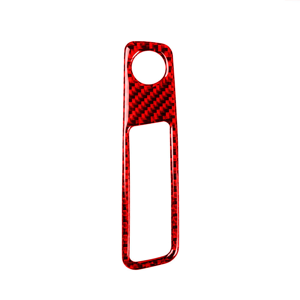 for Audi for A4 17-19 Red Carbon Fiber Center Control Volume Button Frame Cover Trim