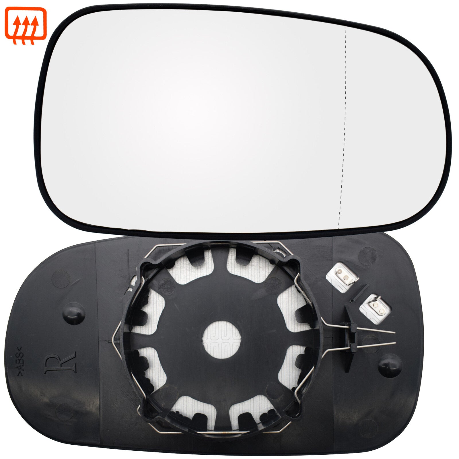 for Saab 9-5 9-3 2003-2008 Right Hand Side Wing Mirror Glass Heated With Base