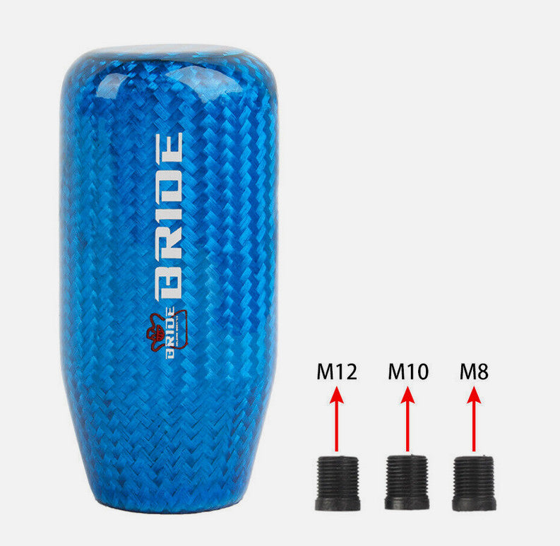 Car manual gear shift lever, bride-style true blue carbon fiber, suitable for Honda