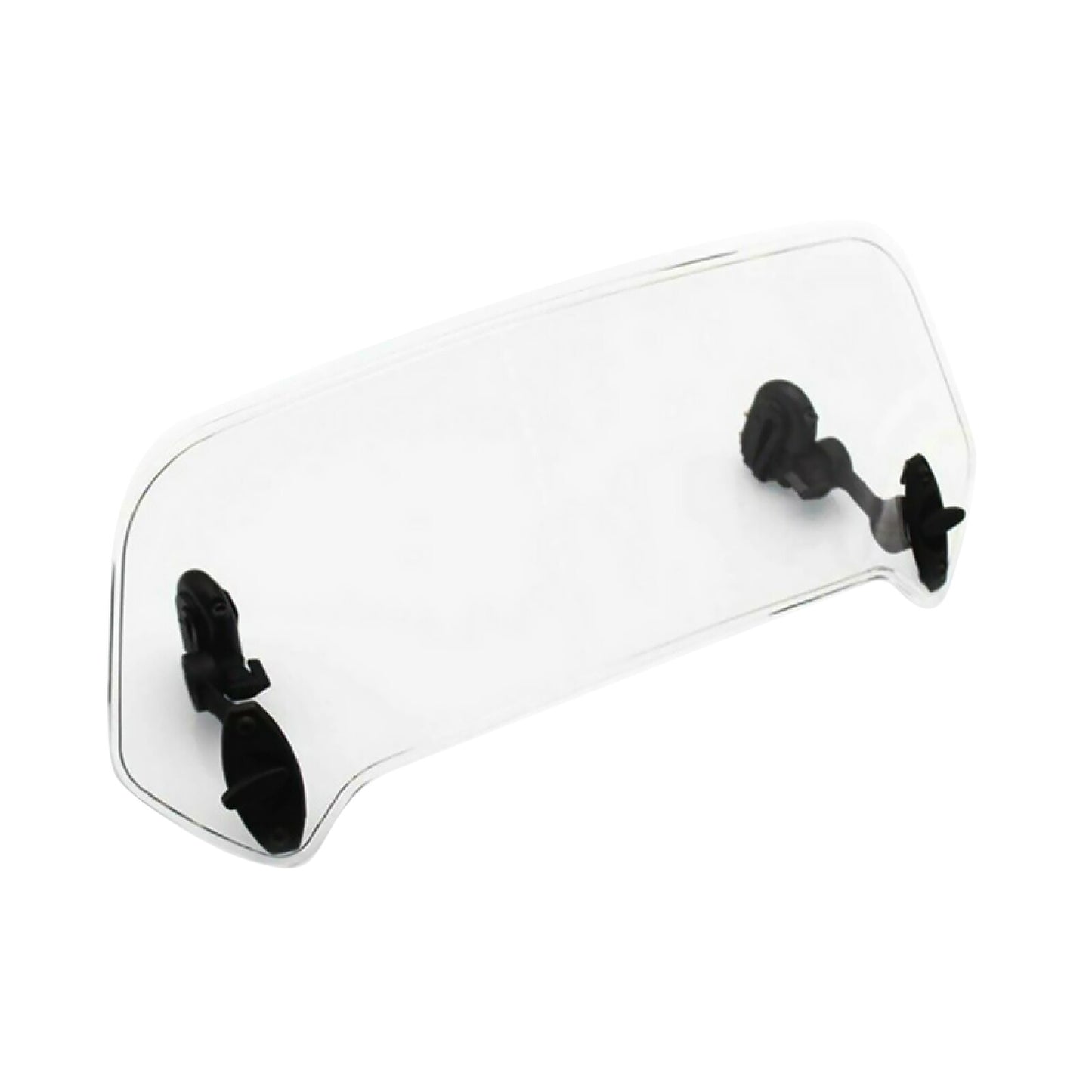 Motorcycle Windshield Clip On Extension Spoiler Adjustable Wind Deflector Clear