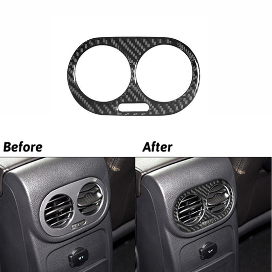 Carbon Fiber Rear Exhaust Air Vent Cover Trim for Volkswagen for Tiguan 2013-2017