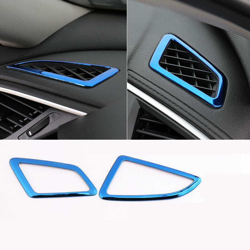 Blue Titanium Console Dash LR Air Outlet Vent Trim auto for Honda for Civic 2016-21