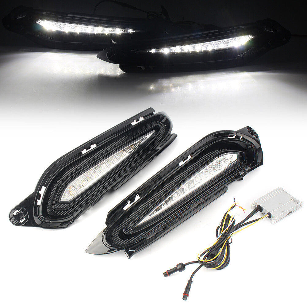 2X LED Daytime Running Fog Lights Lamp Turn Signal for Honda HRV Vezel 15- 18