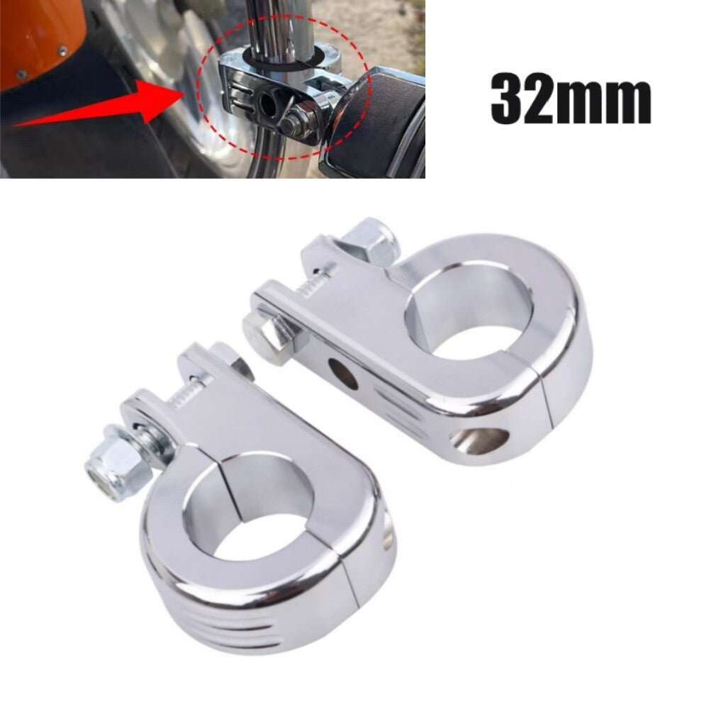 Motorcycle 32mm Engine Crash Bar Highway Foot Peg Mount Clamp Bracket For Dyna