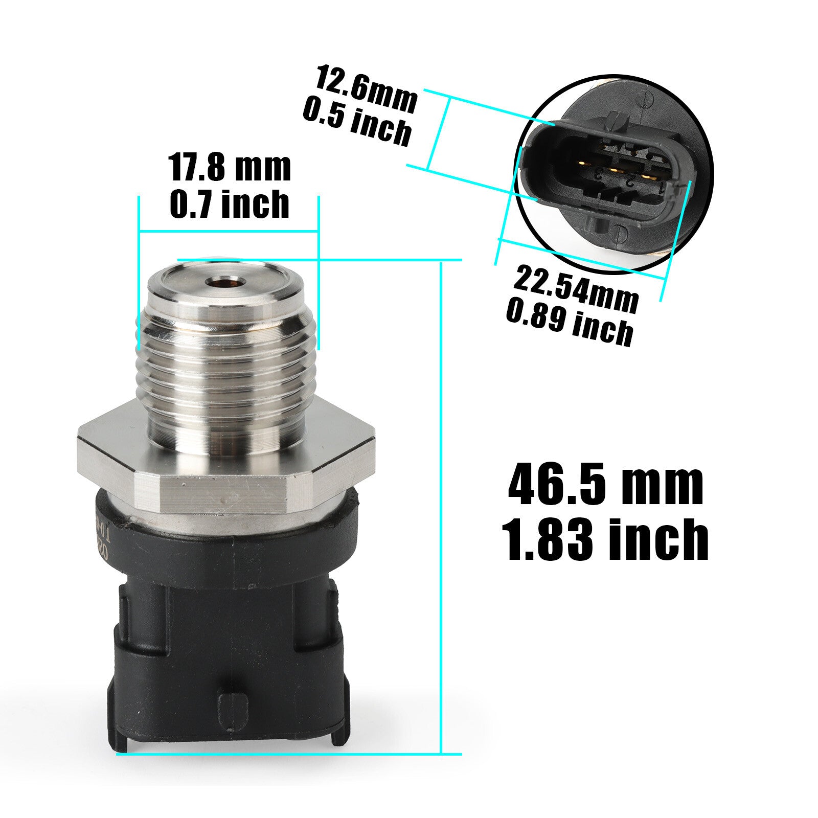 For Fuel Rail High Pressure Sensor 0281002907 New