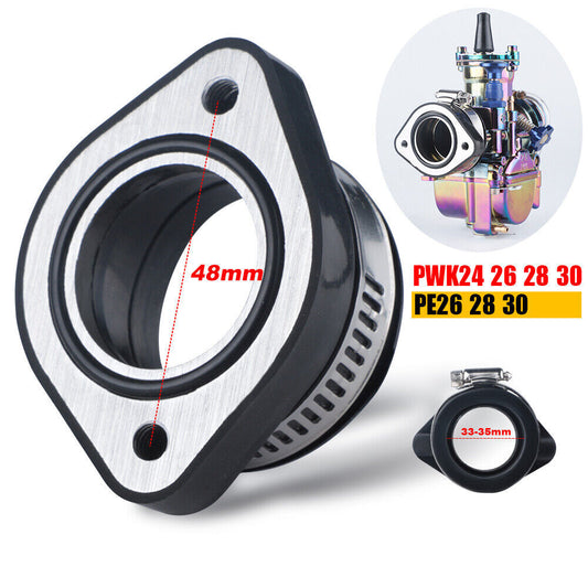 Flange Adapter Carb Manifold Intake Boot For PWK Dirt Bike 26/28/30mm Carburetor