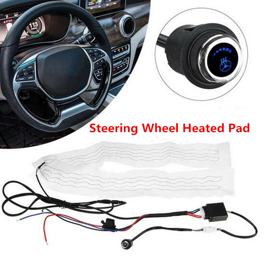 Universal 50x8cm Car Front Flocking Cloth Steering Wheel Heater Heat Pads Heater