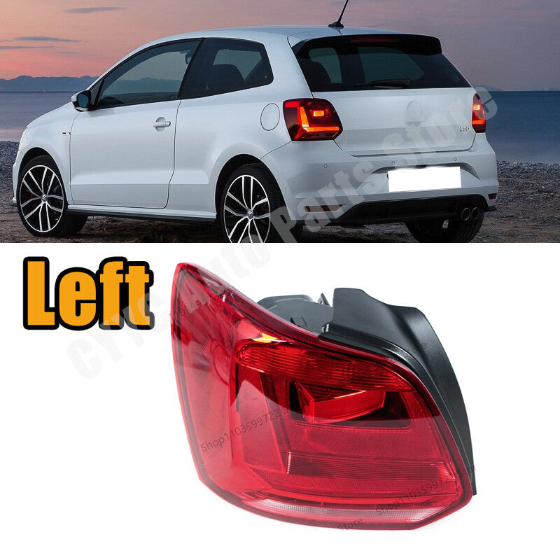 Left for Volkswagen for VW Polo Hatchback 2014-2018 Rear Tail Light Without Bulbs