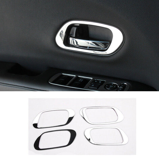 for Honda HR-V HRV 2016-2022 Chrome Steel Car Inner Door Handle Bowl Frame Trim