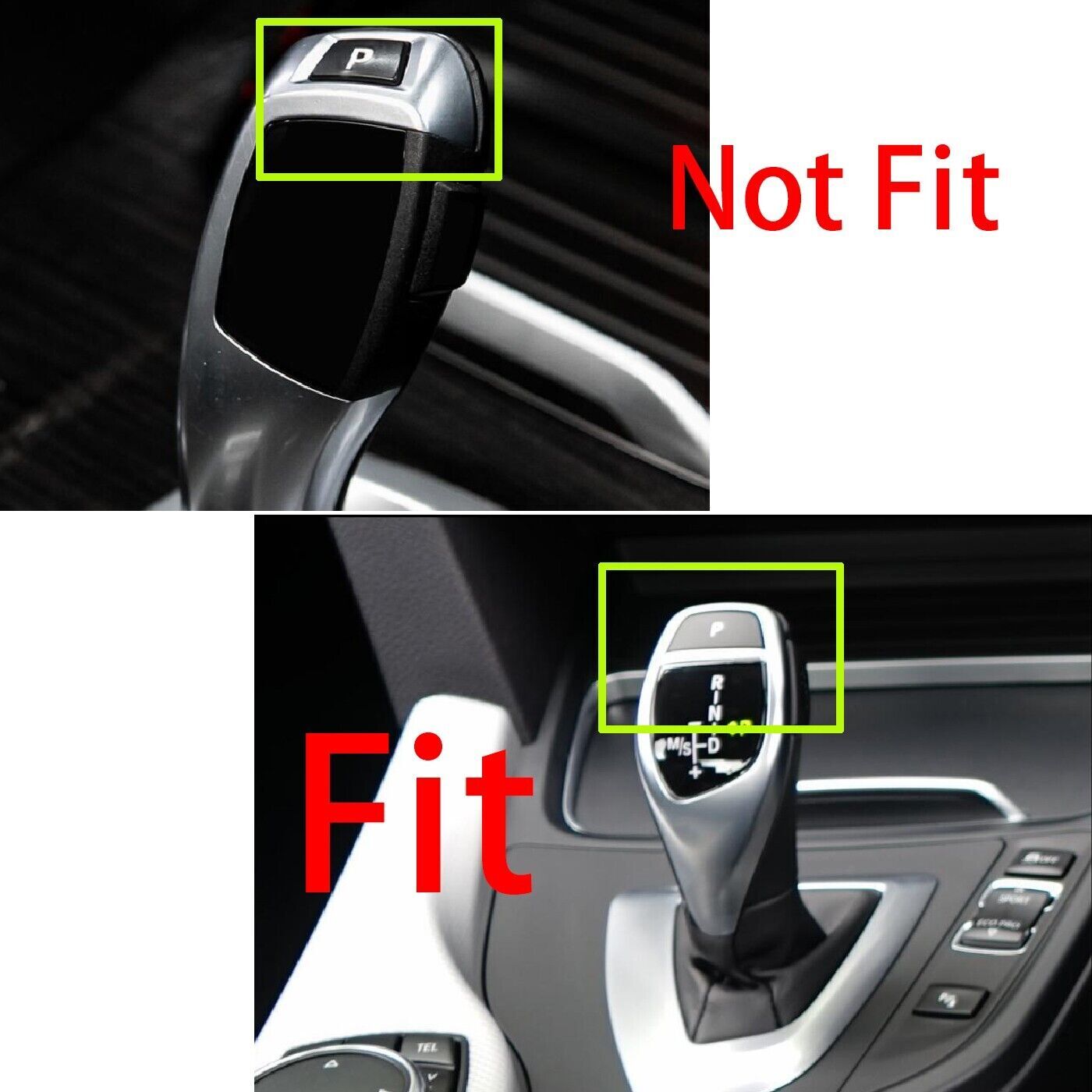 Red Car Inner Gear Shift Knob P Head Button Cover for BMW 2 3 5 Series X3 X4 X5