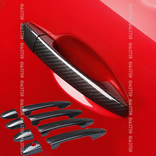 for Mazda 3 Axela 2014-2018 Carbon Fiber Pattern Outside Door Handle Cover Trims