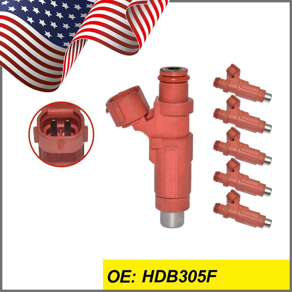 6PCS Fuel Injectors for Mitsubishi Eclipse Endeavor Galant 3.8L V6 04-12 HDB305F