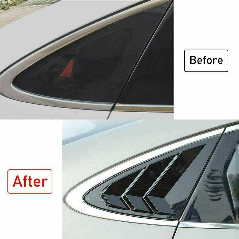 for Hyundai Sonata 2020-2022 Glossy Black Side Vent Window Scoop Louver Trim 2P