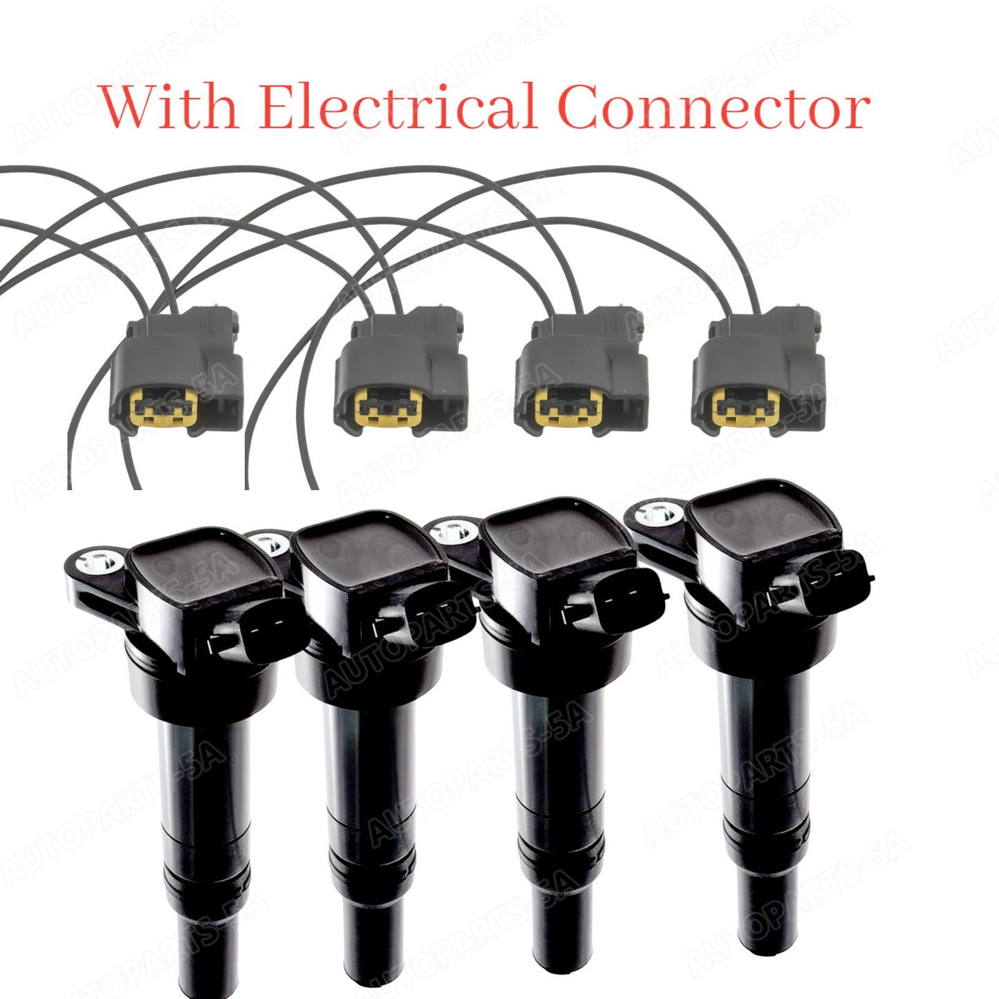 4-piece ignition coil and connector kit suitable for: for Hyundai for Elantra for Tucson , for Kia Forte Soul