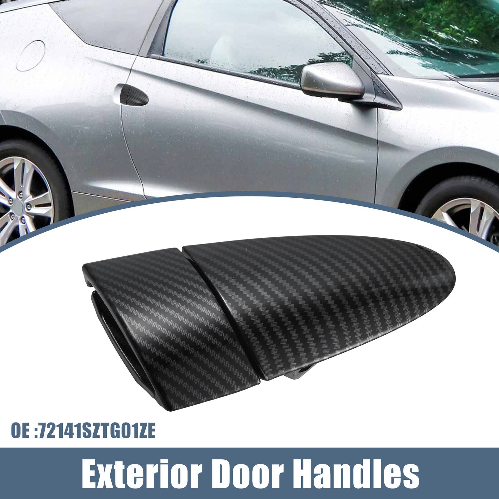 for Honda CRZ 11-2015 Front Right Car Exterior Door Handle Carbon Fiber Pattern