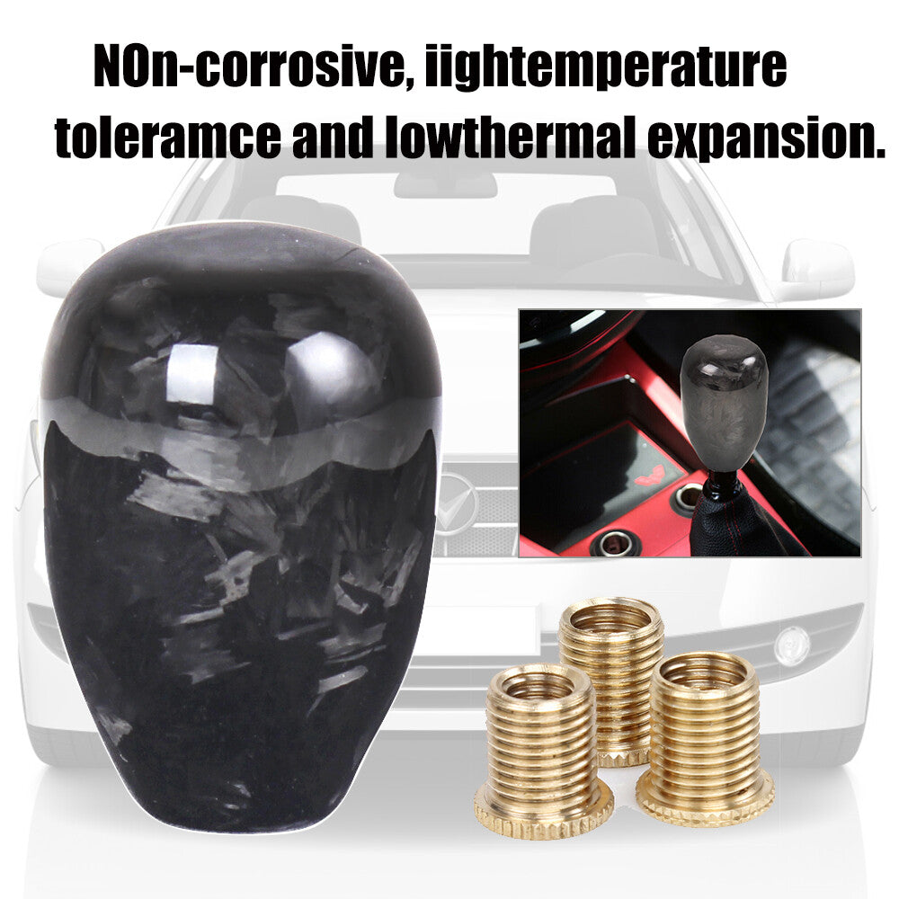 Universal Black Forge Fiber Manual Gear Stick Shift Knob Lever Shifter 61mm/2.4