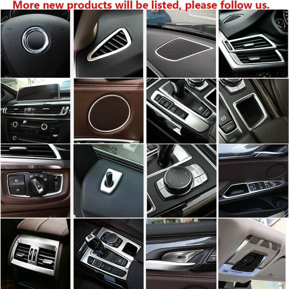 Stainless for BMW X5 X6 F15 F16 Car Center Console Side AC Air Vent Cover Trims