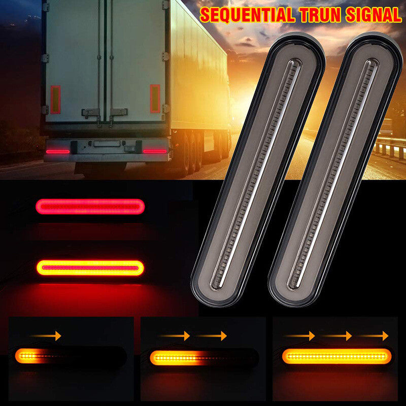 2-pack of 28 LED car dynamic reverse brake turn signal taillights suitable for RVs and trailers