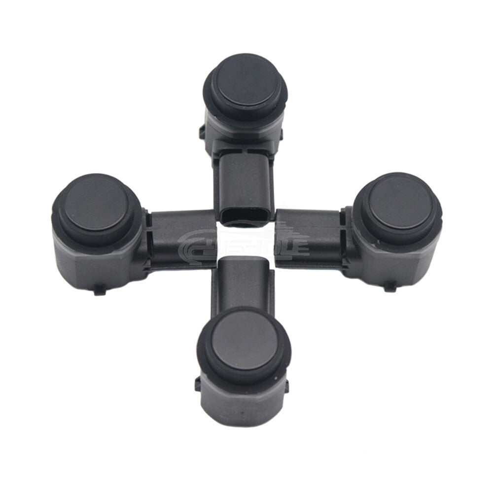 Black 4-piece parking assist sensor kit FR3T-15K859-AAW for 2015-2020 for Ford vehicles.