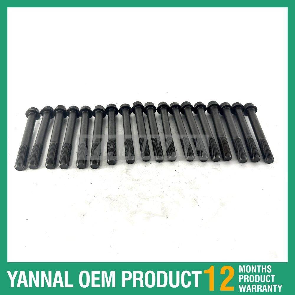 V1702-IDI 18 PCS Cylinder Head Bolts for Kubota Engine Parts