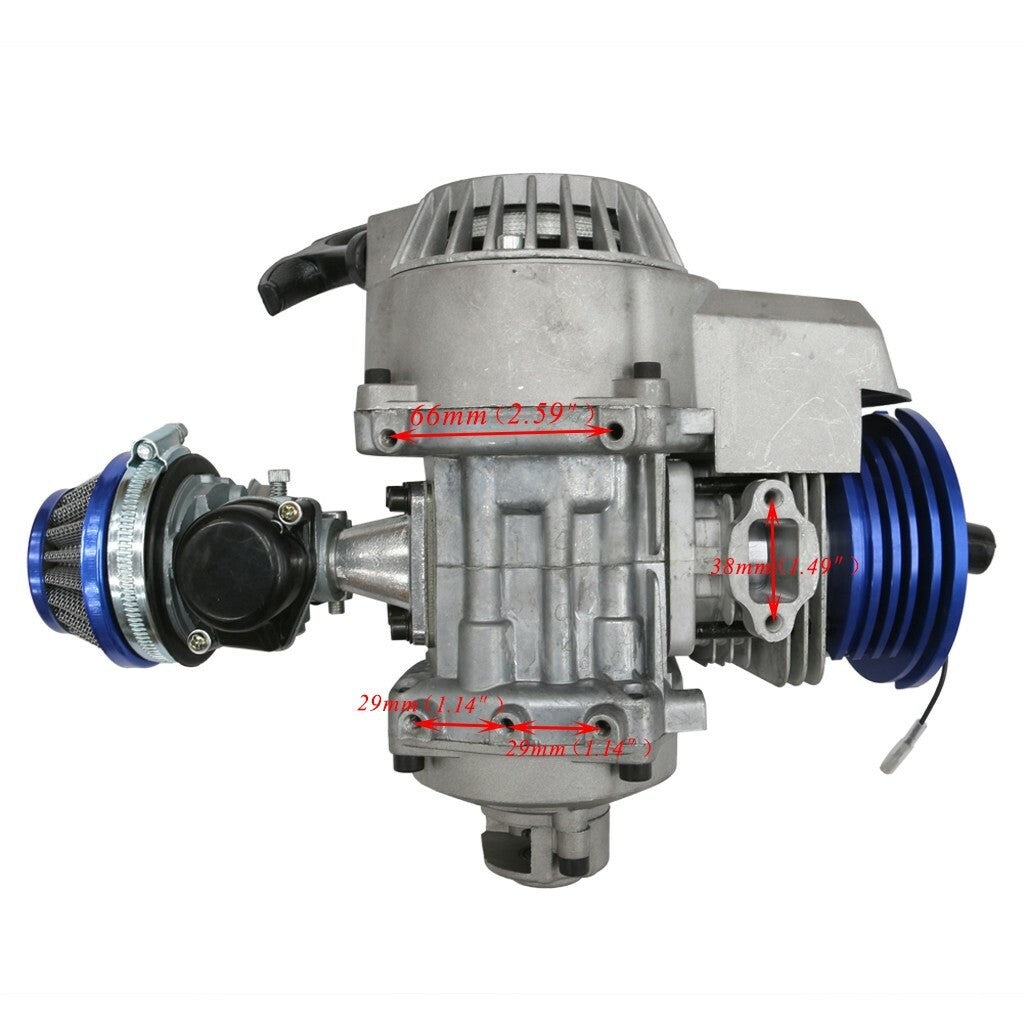Racing Big Bore 2 Stroke 49cc 50cc Engine Motor Exhaust Kit Scooter Bicycle ATV