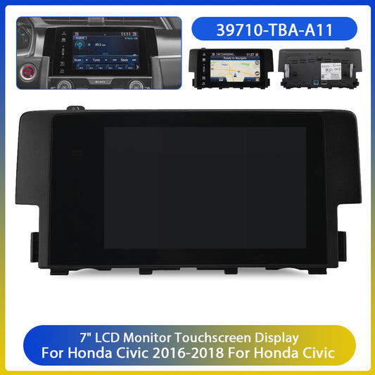 7 LCD Navigation Display Touch Screen for Honda for Civic 2016-2018 39710-TBA-A11