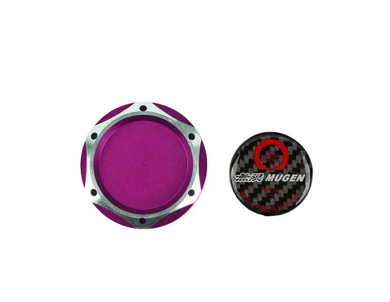Mugen engine oil filler cap, purple and black carbon fiber, suitable for Honda for Acura .