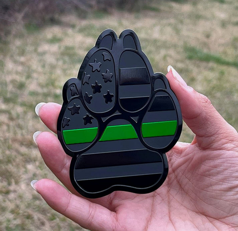 Black Green Claw American Flag Badge Sticker for Car Side Fenders and Rear Trunk Suitable for GMC