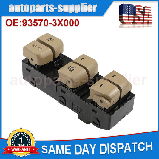 Beige main door and window power switch 93570-3X000, suitable for Hyundai for Elantra 2011-2015.