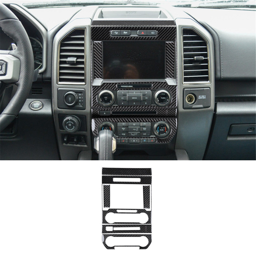 Carbon Fiber Interior Decoration Accessories Cover Trim Kit for Ford F150 15-17