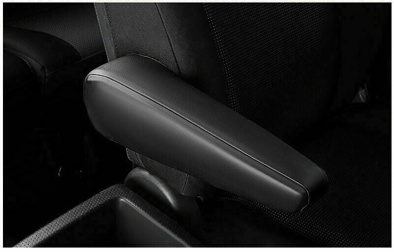 Black Leather Front Row for Seat Armrest Handle Cap for Toyota FJ Cruiser 2007-2014
