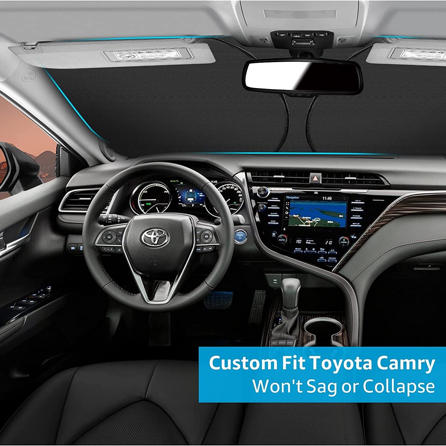 for Toyota for Camry Accessories Windshield Sun Shade Foldable UV Block Visor Cover