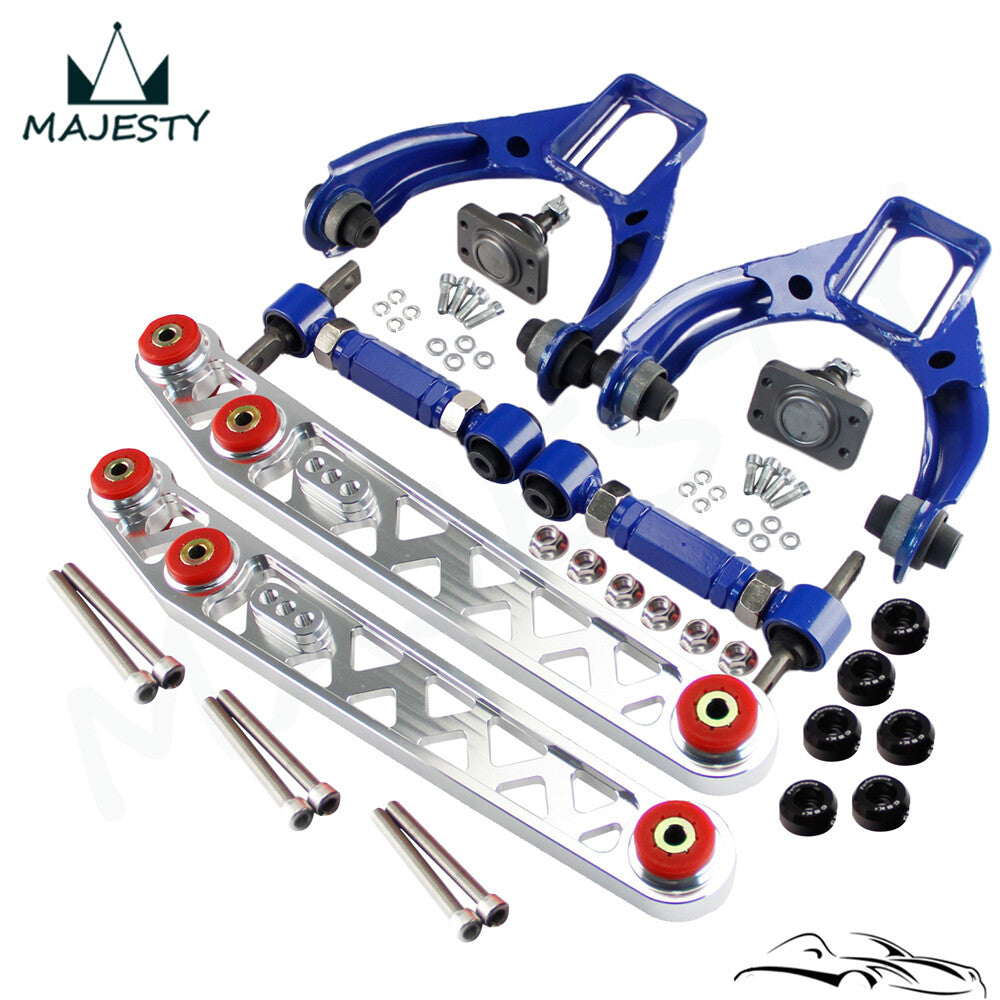 Lower Control Arm+Bushing Washer+Front Rear Camber For 96-00 for Honda for Civic Silver