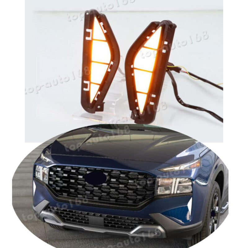 LED Daytime Running Lights/Turn signal Lights lamp for Hyundai Santa Fe 2021-23