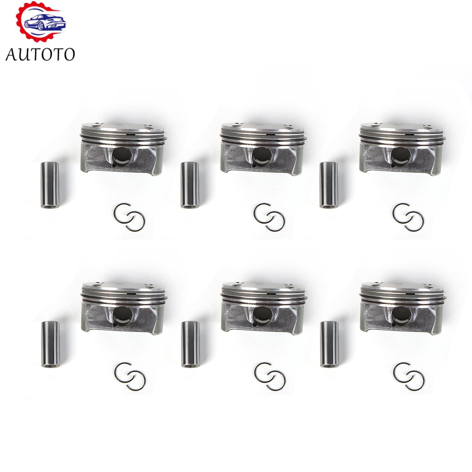 for Mercedes-Benz CLK350 C350 GLK350 E350 M272 3.5L 6x Pistons  Rings Set STD