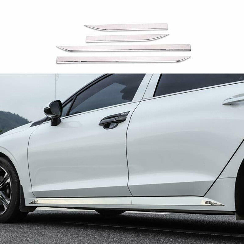 for Kia K5 2021-2023 Stainless Side Door Body Molding Skirt Guard Cover Trim 4x