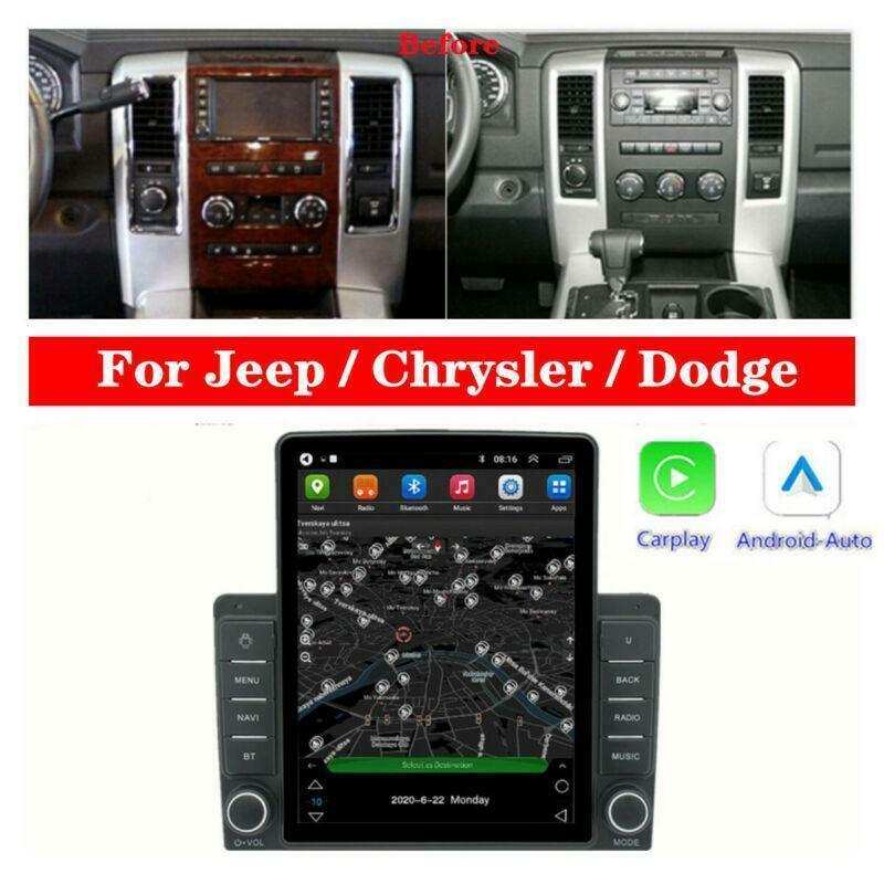 09-11 Android 10.1 Radio Stereo GPS Nav Head Unit w/Carplay for Dodge for Ram Pickup