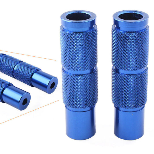 Universal Motorcycle Bike Foot Pegs Footpegs Rear Set Pedals Racing Blue