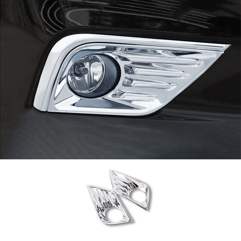 for Nissan Teana Altima 2016-2018 Chrome Front Fog Light Lamp Cover Trim 2pcs