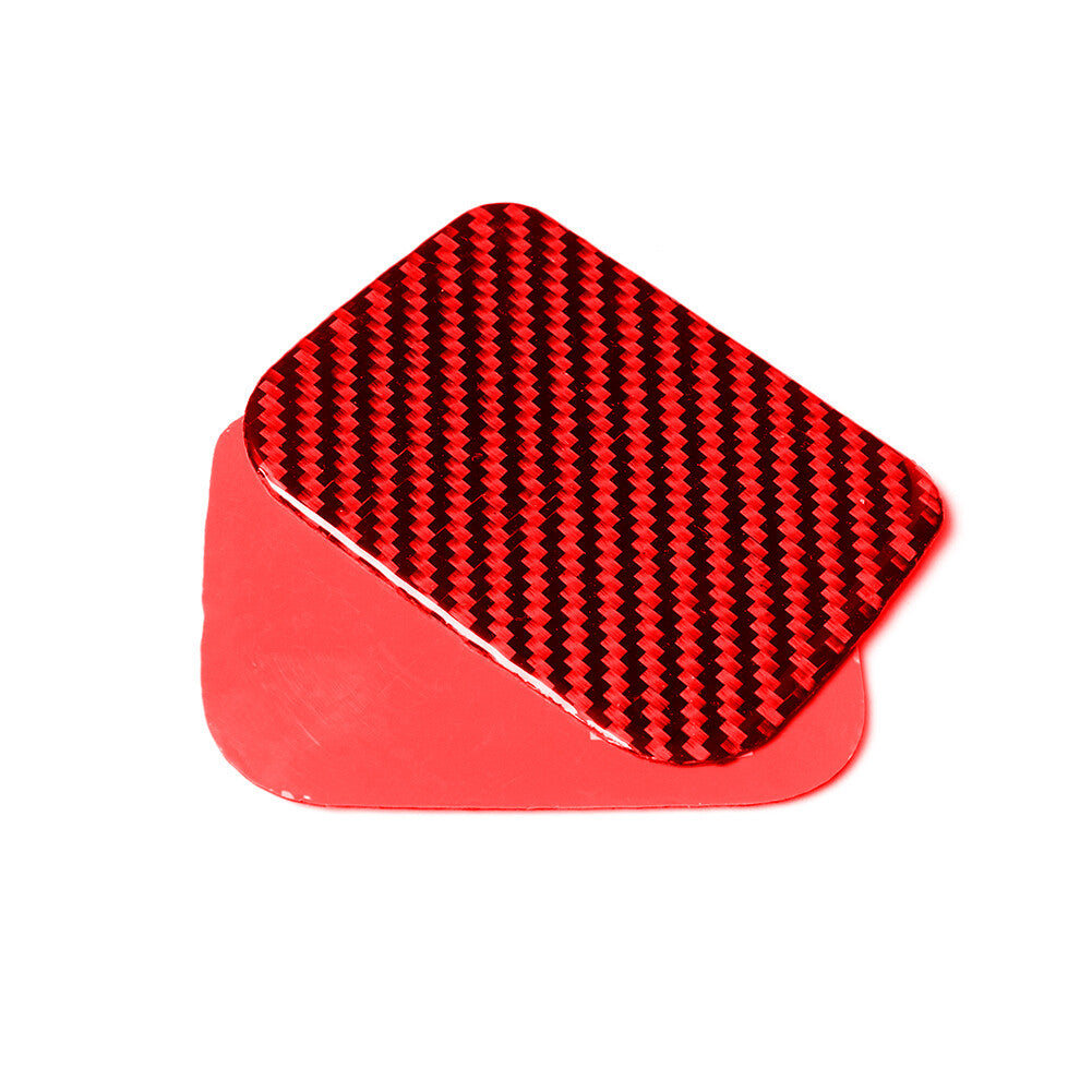 Red Carbon Fiber Side Ashtray Panel Decorative Cover for Subaru Forester 2005-08