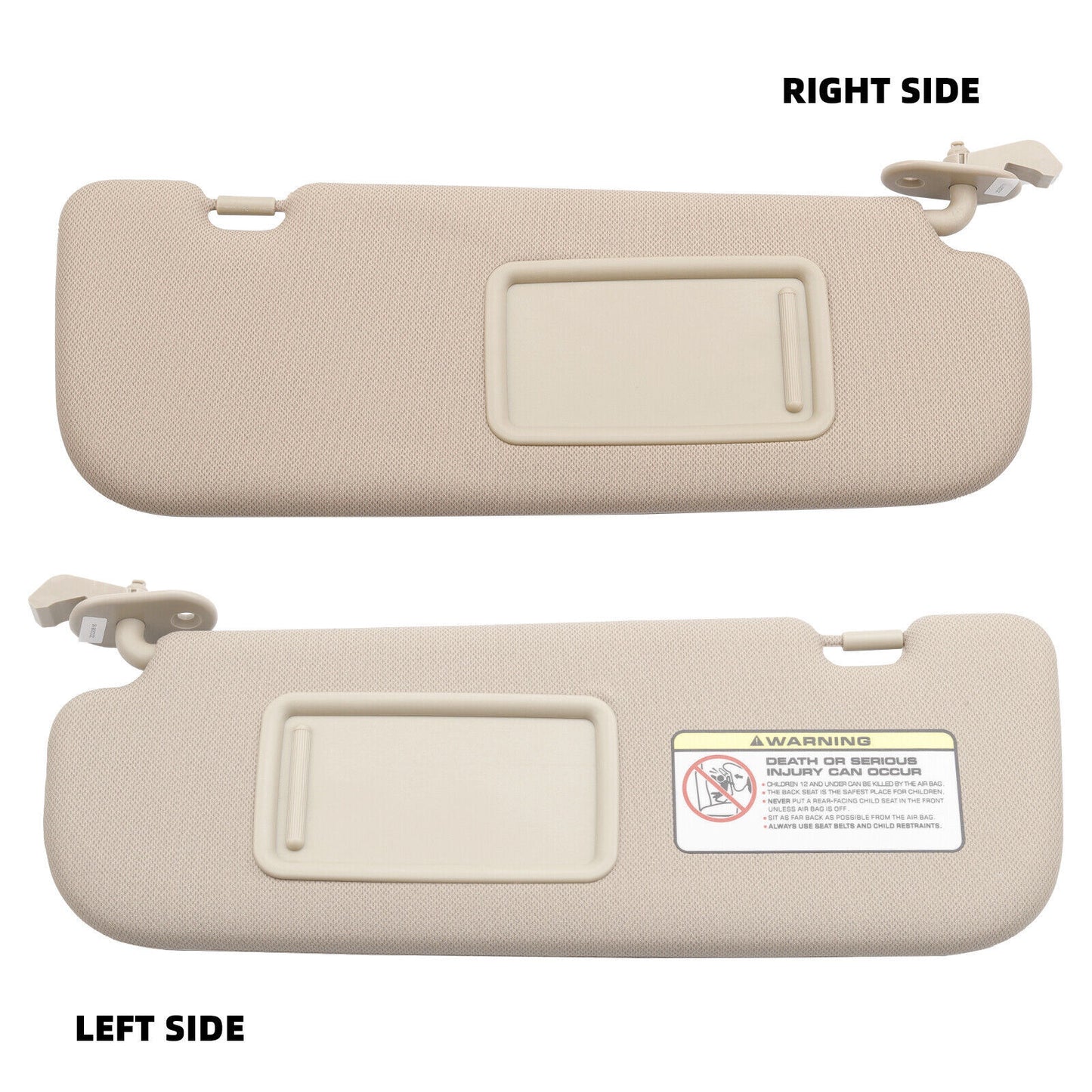 2PCS Beige LEFT RIGHT Sun Visor for Hyundai for Elantra 2015 SE 1.8L 852203X000TX